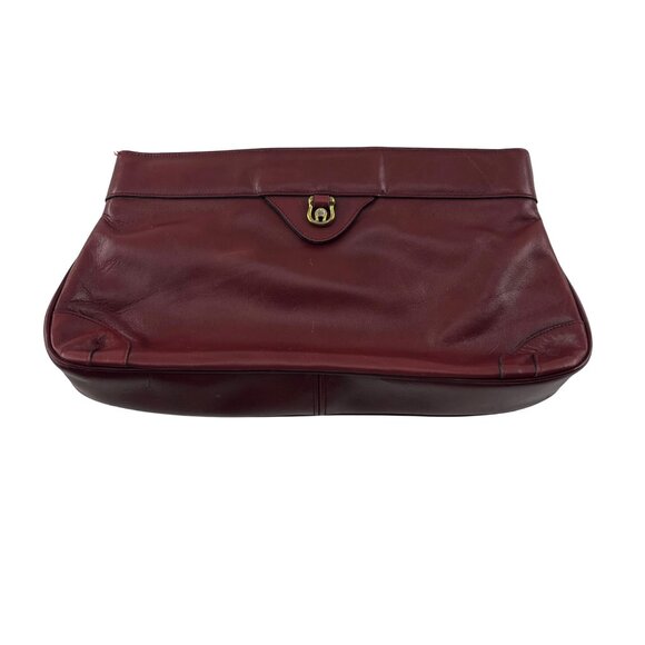 Etienne Aigner Handbags - Vintage Etienne Aigner Clutch Oxblood strapless
